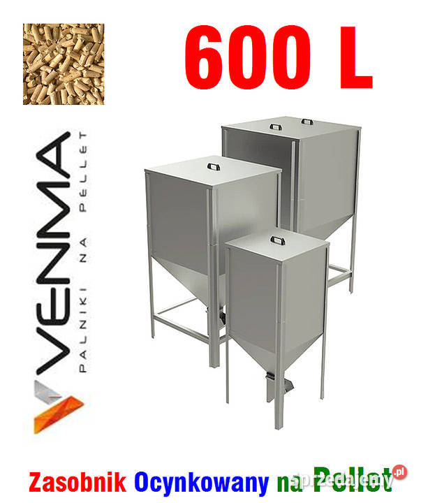 Zasobnik na Pellet 600 L VENMA Ocynk Zbiornik do Koszęcin sprzedam