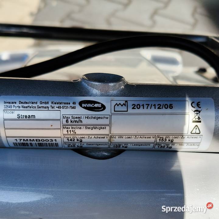Wózek inwalidzki elektryczny Invacare Stream Milanówek sprzedam
