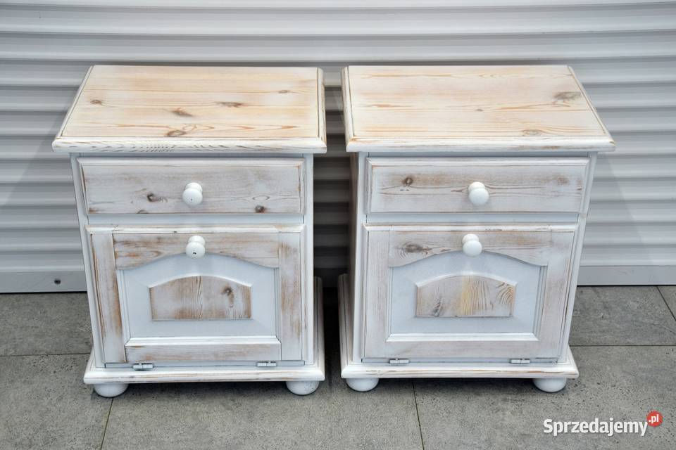 szafki nocne z drewna sosnowego nowe Olsztyn sprzedam