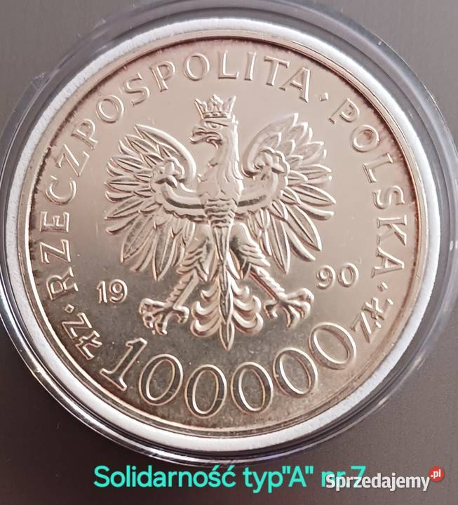 100 000 Solidarność 1990 r Typ A 7 Konin