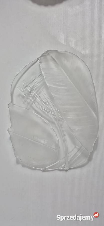 Elegancka Szklana Patera Motyw Liści 40 Biłgoraj