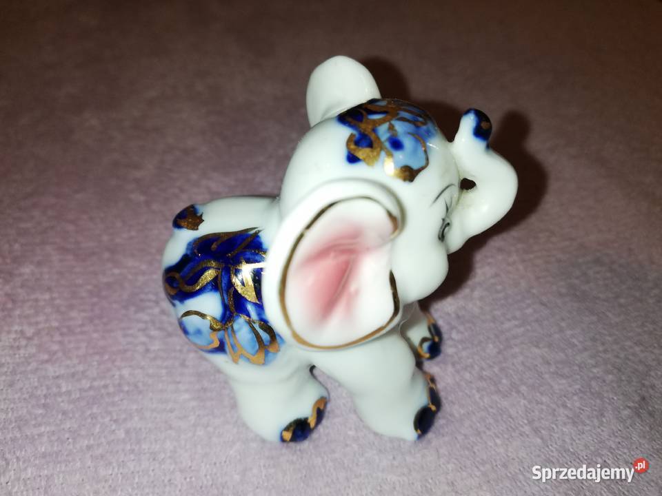 Stare porcelanowe słoniki Kolekcja mazowieckie