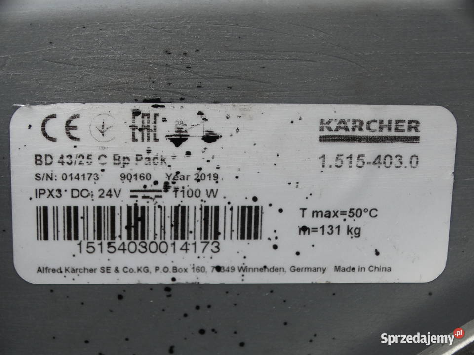 Szorowarka Karcher BD 4325 C Bp Pack 2019 mazowieckie Radom