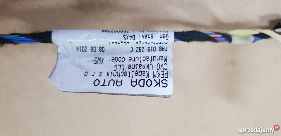 SKODA OCTAVIA WIĄZKA PDC TAB 99292C
