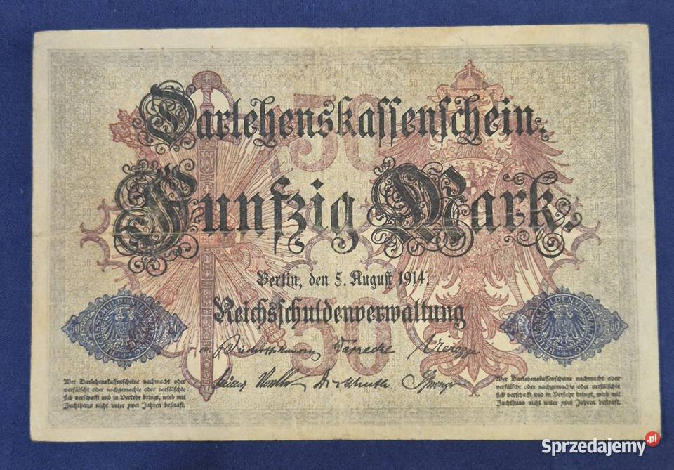Niemcy banknot 50 marek 1918 Wałbrzych