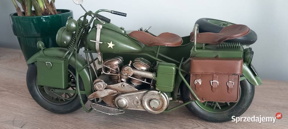 Duży Harley Davidson z Koszem Wojskowy wielkopolskie Turek sprzedam