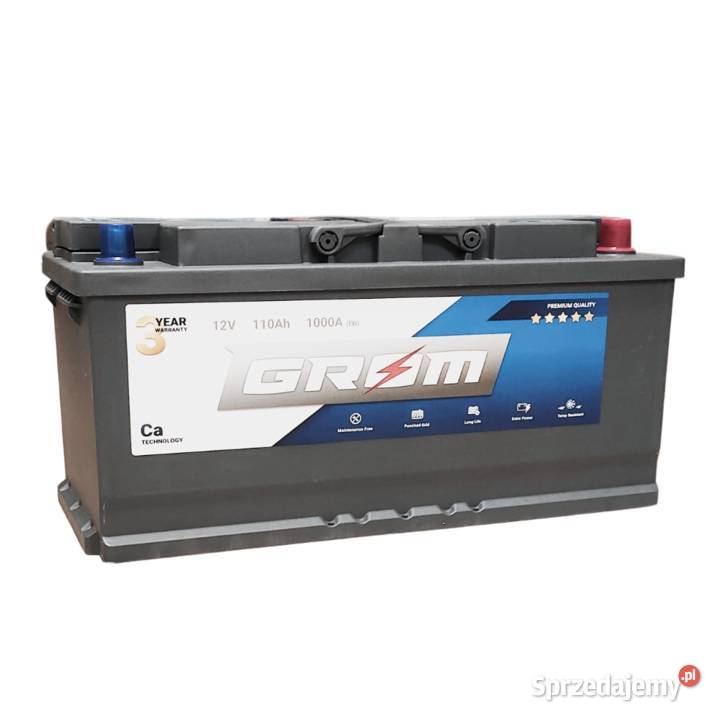 Akumulator Grom Premium 110Ah 1000A EN DTR Prawy osobowe
