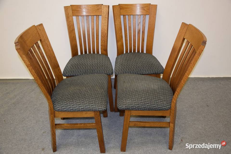 krzesła dębowe 4 sztuki nowe Krzesła warmińsko-mazurskie Olsztyn