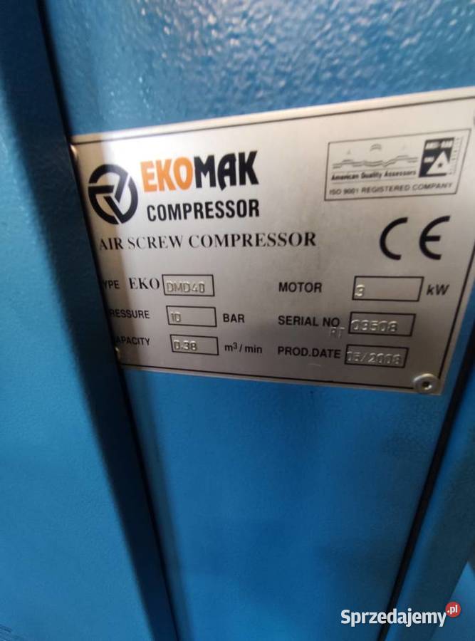 Kompresor śrubowy EKOMAK 3 kw Chabówka