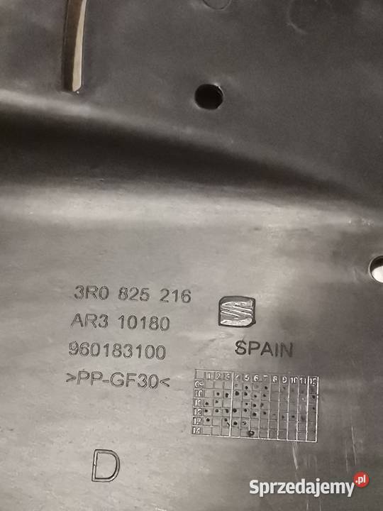SEAT EXEO PRAWA OSŁONA PODWOZIA 3R0825216 osobowe wielkopolskie