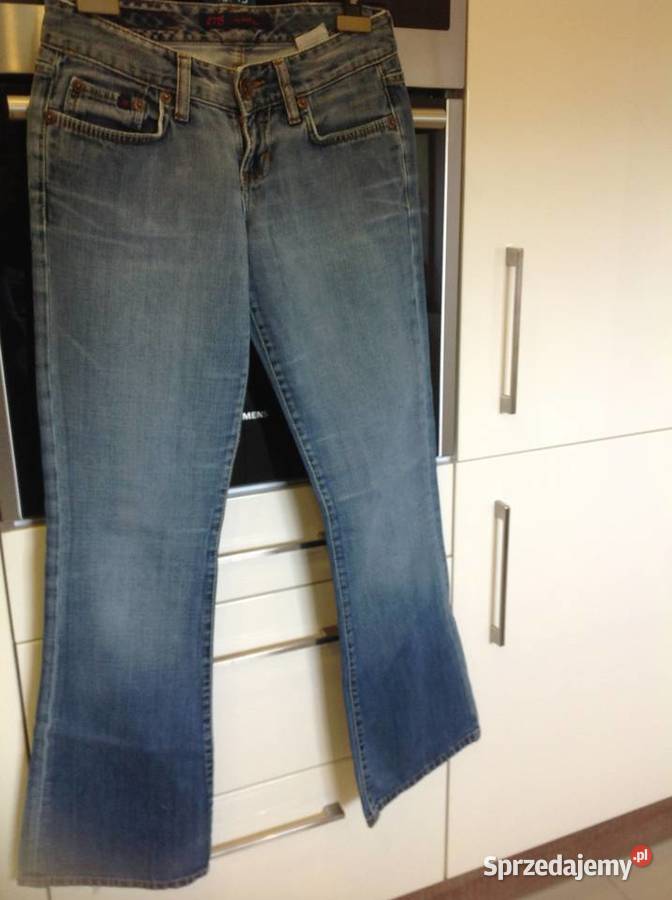 Spodnie Jeans Damskie SM Dzwony niebieski Spodnie Nowa Sól