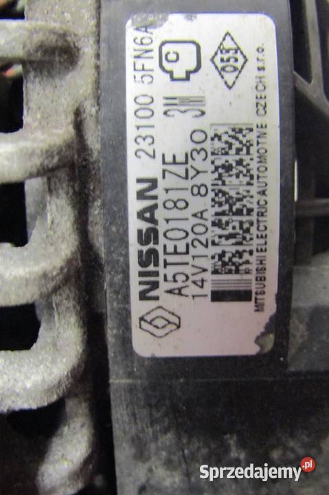 ALTERNATOR 16 SCe DACIA DUSTER II 231005FN6A osobowe