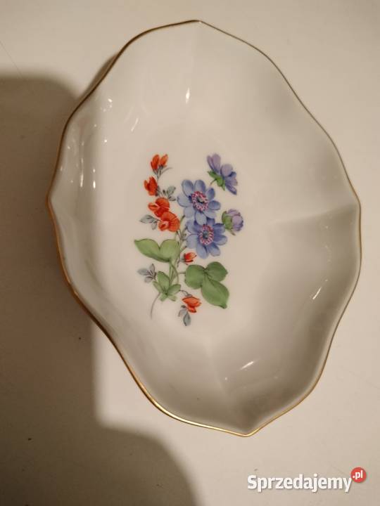 Mała miseczka porcelana Miśnia kwiatki Choszczno