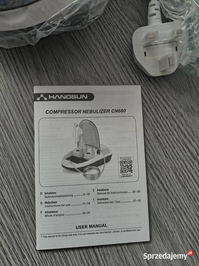 Inhalator Nebulizator Kompresorowy Hangsun CN680 Pozostałe Przemyśl
