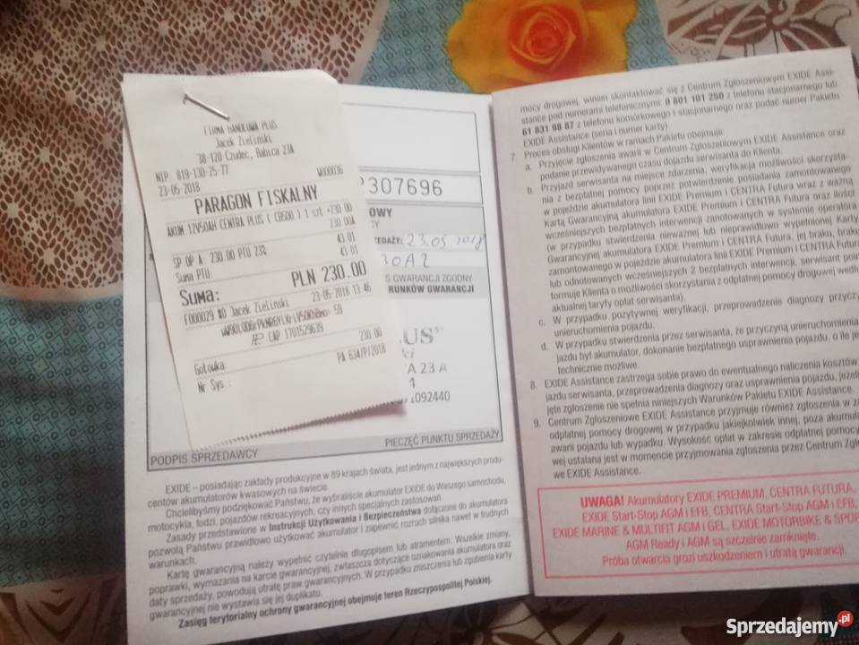 Akumulator centra plus 50 ah nowy gwarancja akumulatory Konieczkowa