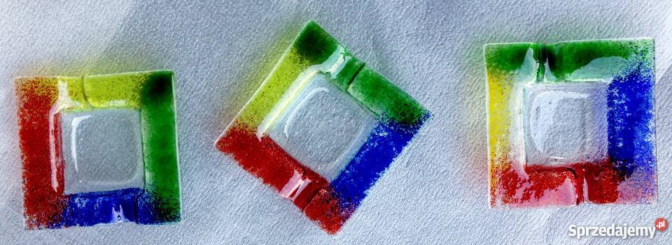 ŚWIECZNIK POPIELNICZKA szkło SZKLANA MURANO