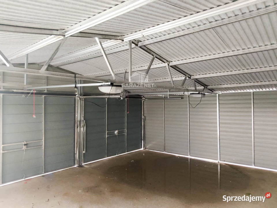 GARAŻ BLASZANY 8m x 7m DWUSPAD 2xBRAMA DRZWI małopolskie
