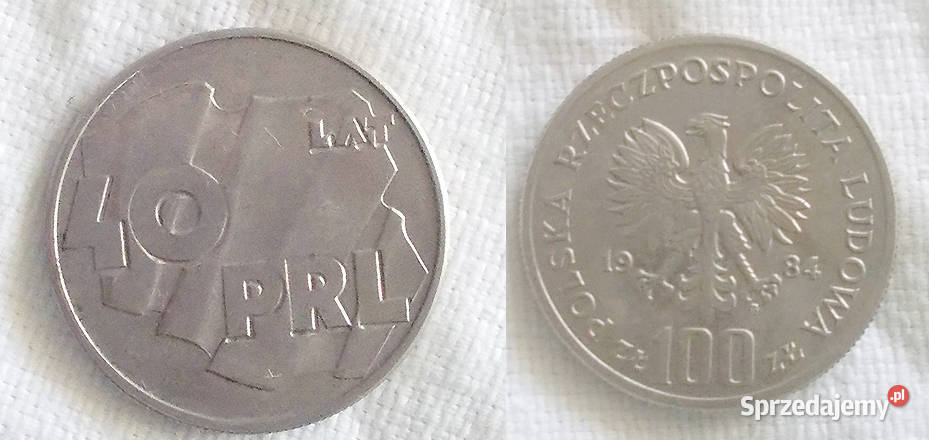 prl monety obiegowe 40 lat prl moneta 100 z 1984 Szczecin