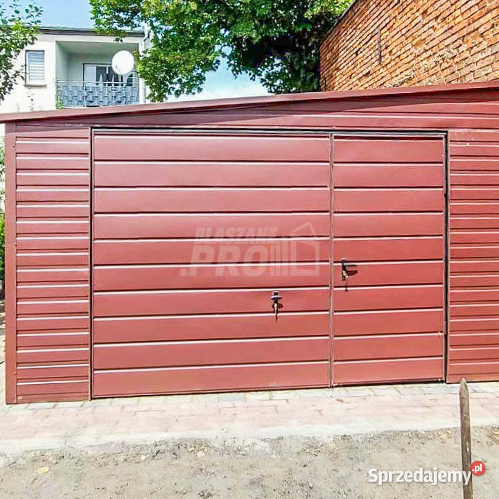 Garaż Blaszany 45x7m Brama uchylna Ciemny Brąz blacha kujawsko-pomorskie