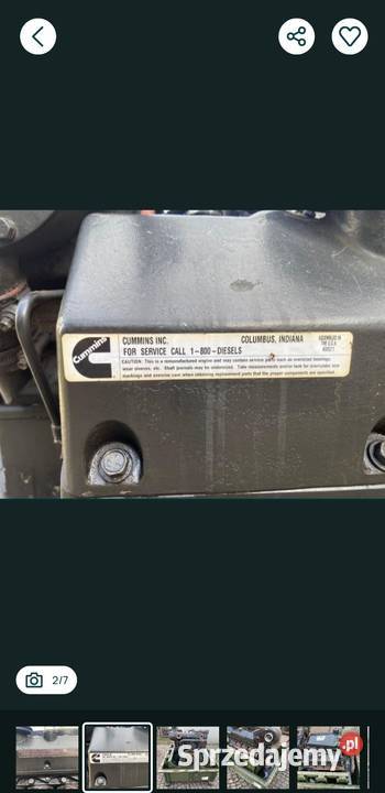 Nowy Silnik Cummins VTA903T Silniki śląskie Myszków