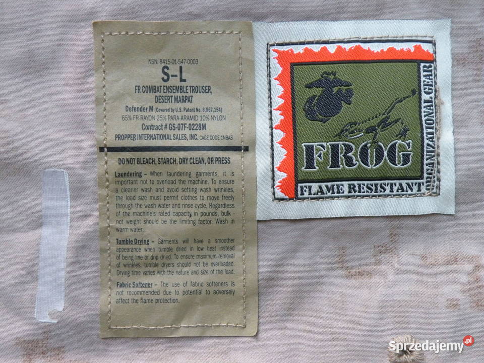 Spodnie desert marpat USMC Frog small long Wrocław sprzedam