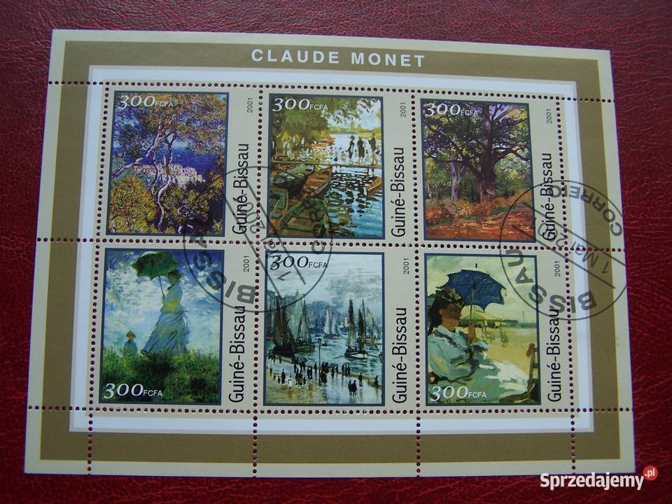 Gwinea Bissau 2001 CTO Malarstwo Claude Monet Filatelistyka