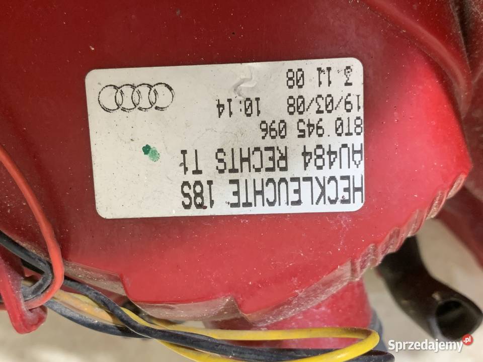 Lampa prawa tylna Audi A5 8T 8T0945096 Europa Barwałd Dolny sprzedam
