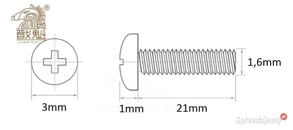 Śruba M16 długość 22mm grubość 16mm stal Bydgoszcz