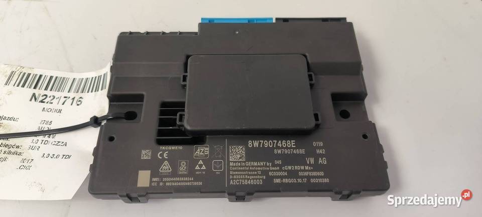 MODUŁ AUDI Q7 II 4M 8W7907468E Motoryzacja kujawsko-pomorskie