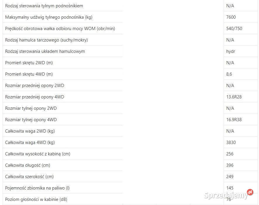 Claas Celtis 456 CZĘŚCI MECHANICZNE Jastrzębniki