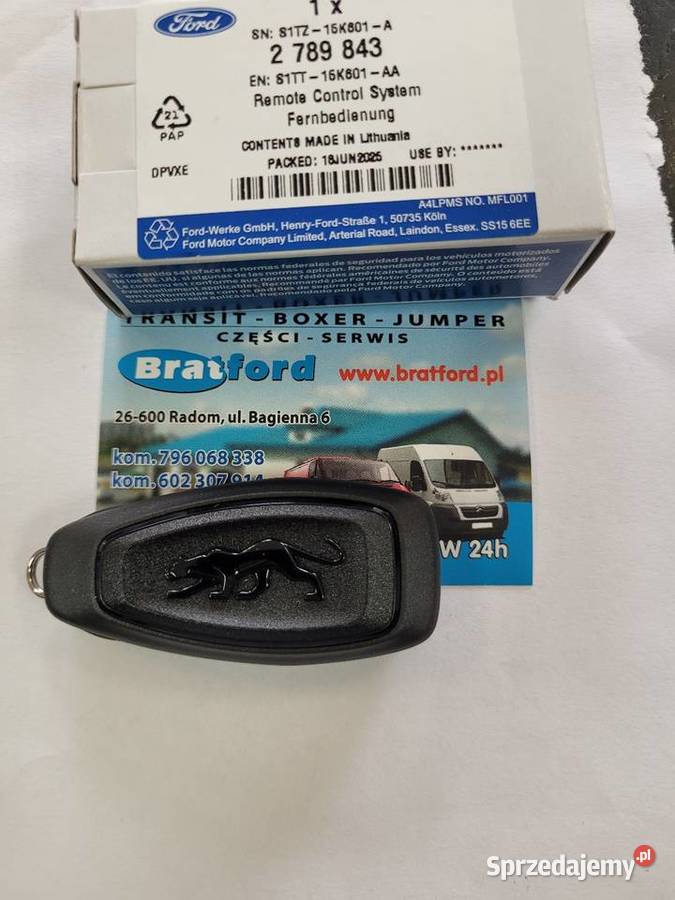 KLUCZ FORD PUMA S1TT15K601AA 2789843 BRATFORD Części samochodowe sprzedam