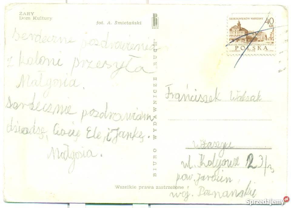 Stare zdjęcie pocztówka fotografia widokówka Ostrów Wielkopolski