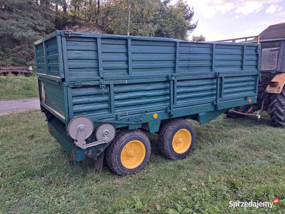 Rozrzutnik obornika tandem dwuosiowy przyczepa Młynek