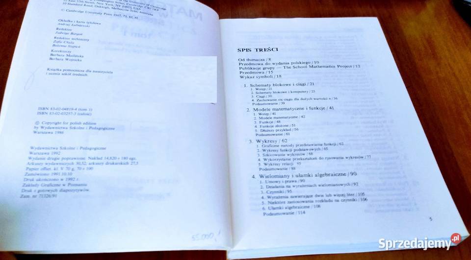 Matematyka w szkole średniej 1 School Podręczniki