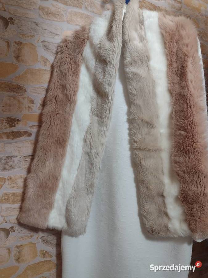 ZARA Ekskluzywny długi Futrzany szal futerko Kraków