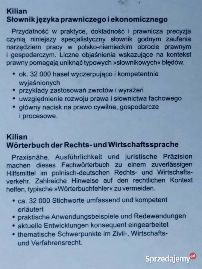 Słownik języka prawniczego i ekonomicznego Rok wydania 2002 Warszawa
