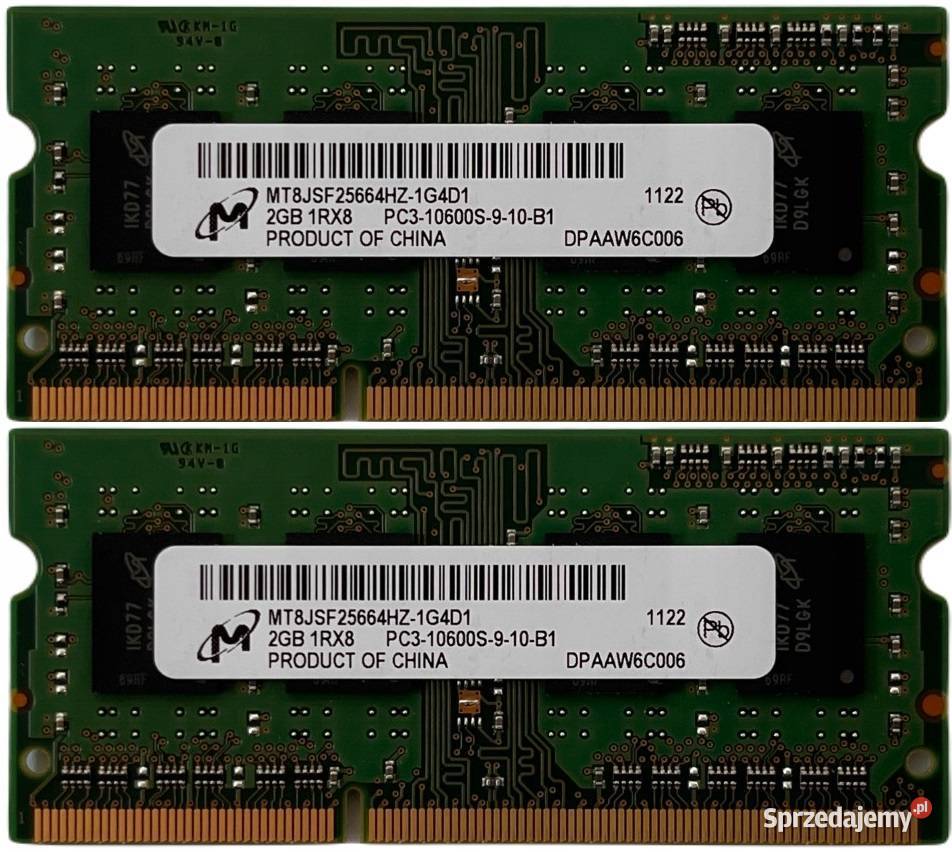 Pamięć DDR3 4GB 2X2GB do laptopa Warszawa