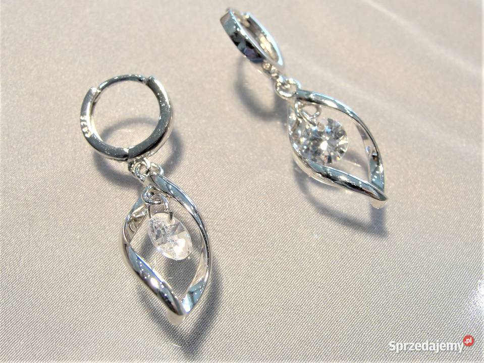 Srebrne kolczyki z cyrkoniami podlaskie Białystok