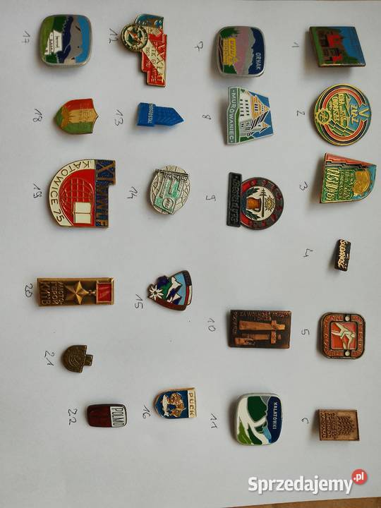 Przypinki wpinki mocowane na szpilce śląskie Zabrze