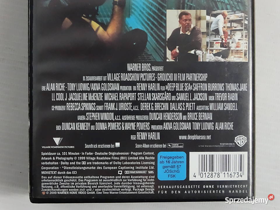 Kasa VHS Piekielna głębia Deep Blue Sea Wydanie Biłgoraj