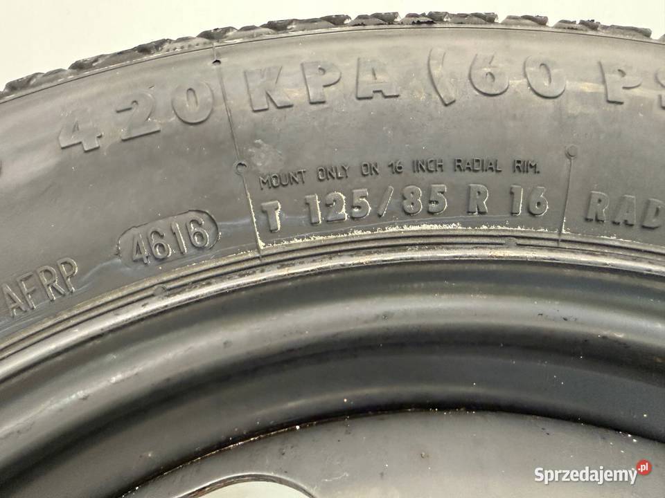 KOŁO DOJAZDOWE Peugeot 207 308 12585 R16 4x108 Chełm