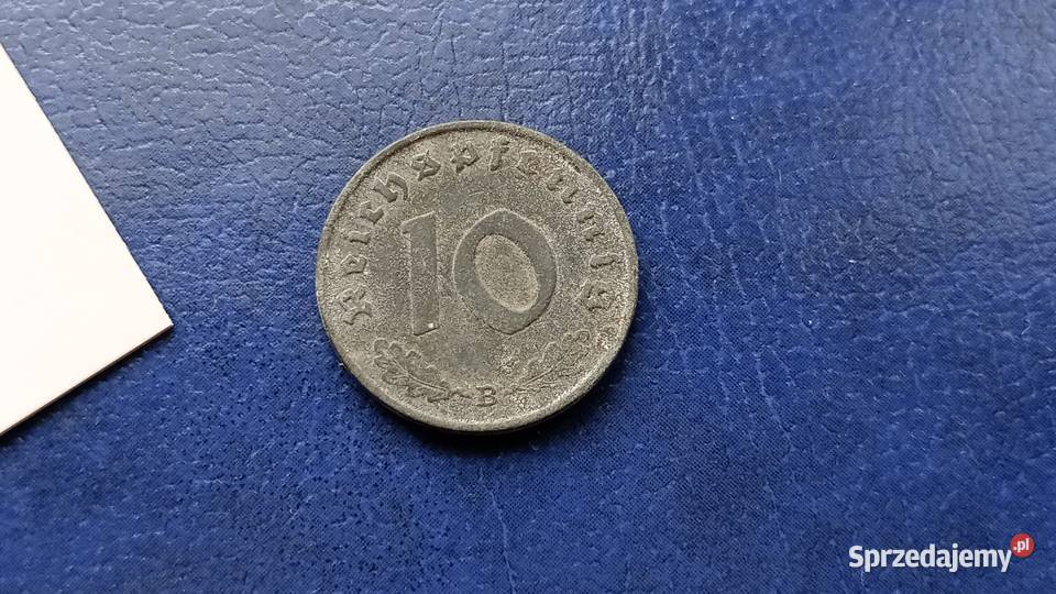 Stare monety 10 pfennig 1941 B Niemcy Lesko