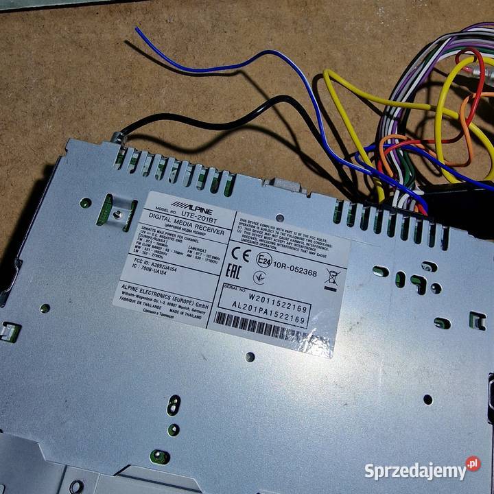 Radio samochodowe Alpine UTE201BT Bluetooth Aux mazowieckie Dzierzby Szlacheckie