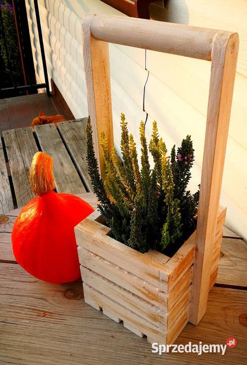 Doniczka drewniana osłonka drewniana skrzynka