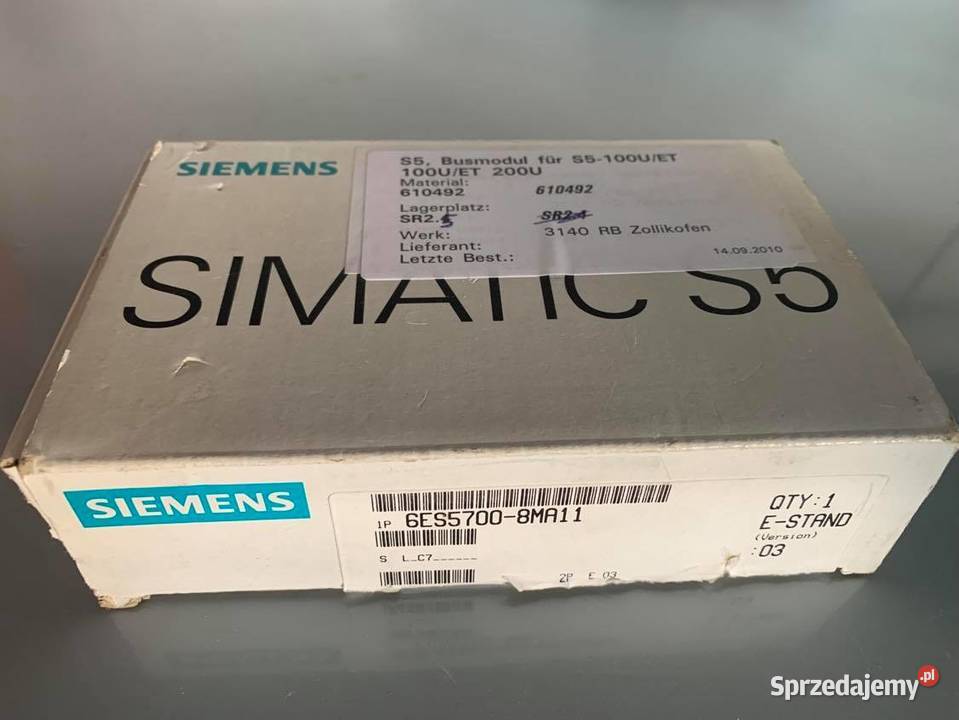 BUS MODULE 6ES57008MA11 SIMATIC S5 SIEMENS mazowieckie Warszawa