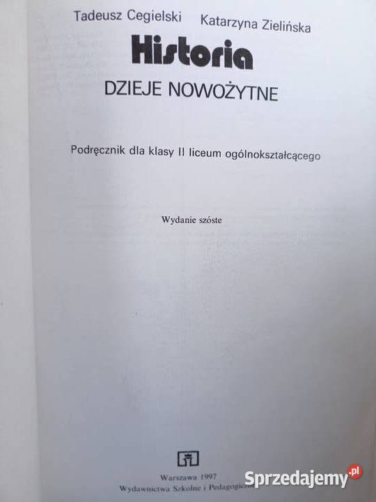 Dzieje nowożytne historia książki Warszawa Podręczniki mazowieckie
