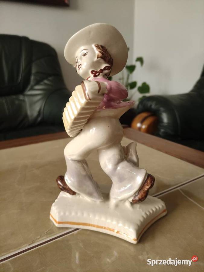 Figurka porcelanowa Grajek Z Buksowicz STEATYT lubelskie Janów Lubelski