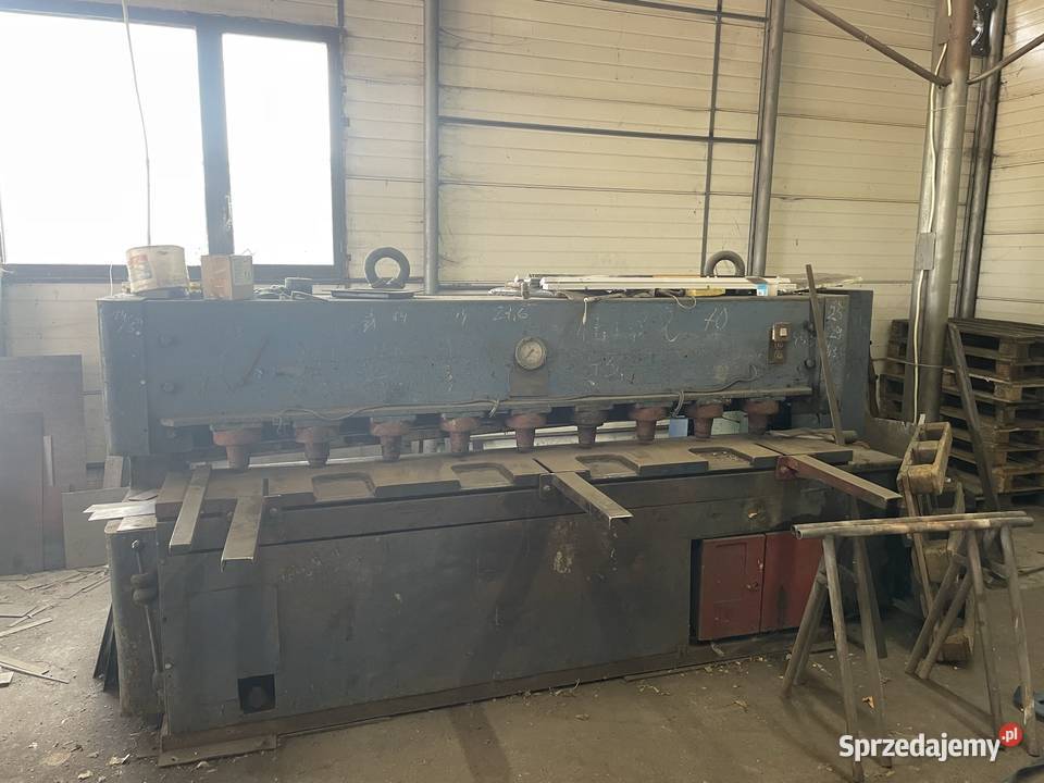 Gilotyna pneumatyczna do blachy 8mm szerokość wielkopolskie sprzedam