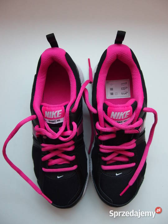 buty nike czarno różowe adidasy bieganie 225 Toruń