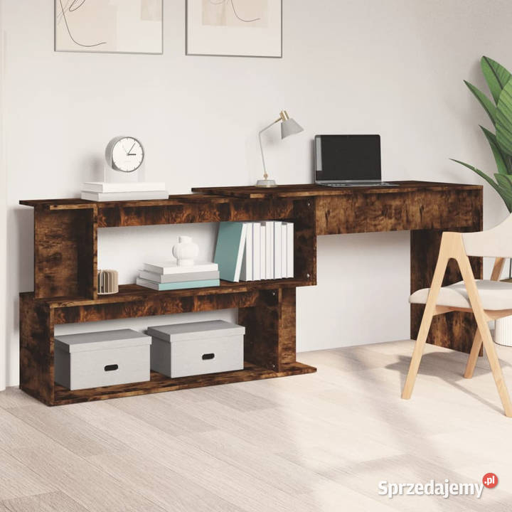 Biurko narożne przydymiony dąb 200x50x76 mazowieckie sprzedam